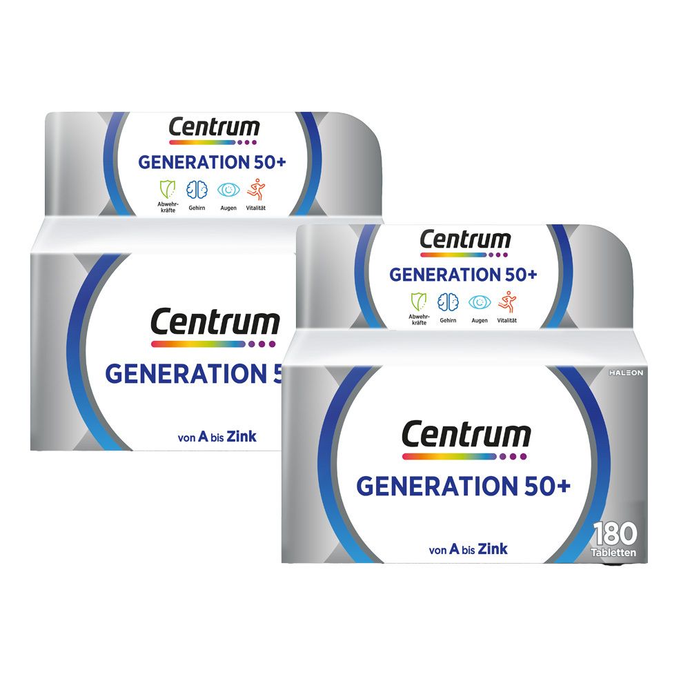 2x Centrum Generation 50+ Tabletten 2x180 St