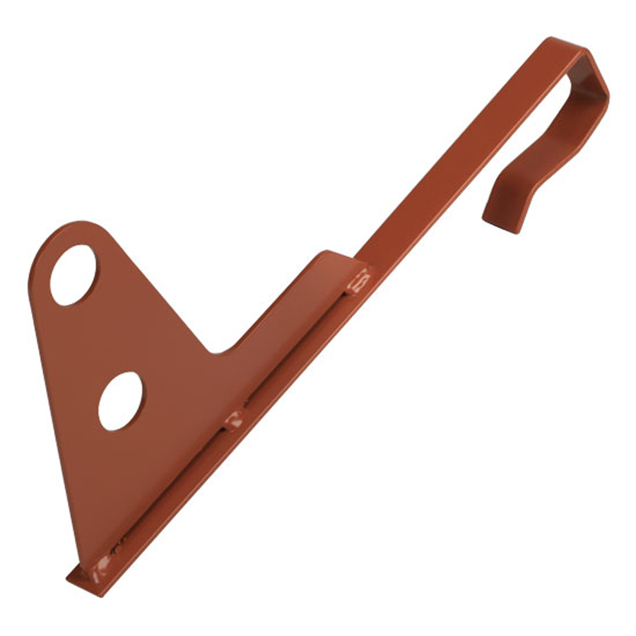 Www Universal-Schneefangrohrstütze für Großflächenziegel ab 44cm länge, Klemm-Montage, rot