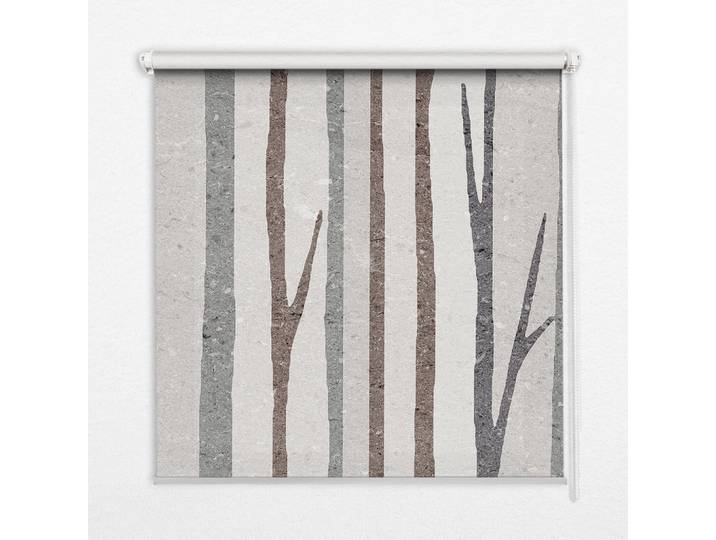 Tulup Innenrollo - Fensterrollo - Rollo - 120x140 cm - Baumstämme, Grau, Kunststoff, Rechteckig, 120x140x0.5 cm, Heimtextilien, Vorhänge, Rollos