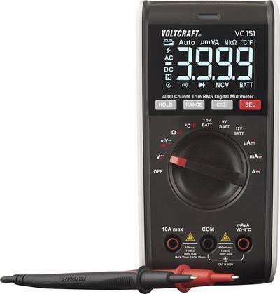 Voltcraft VC151 Handheld Digitaal Multimeter CAT III 600 V met 4000 tellingens display