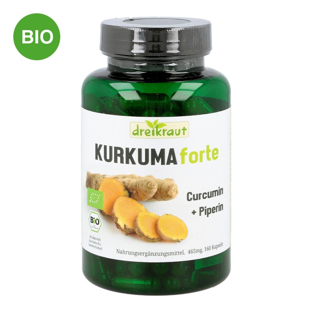 dreikraut e.K. Kurkuma Forte Curcumin+piperin Kapseln 14059072