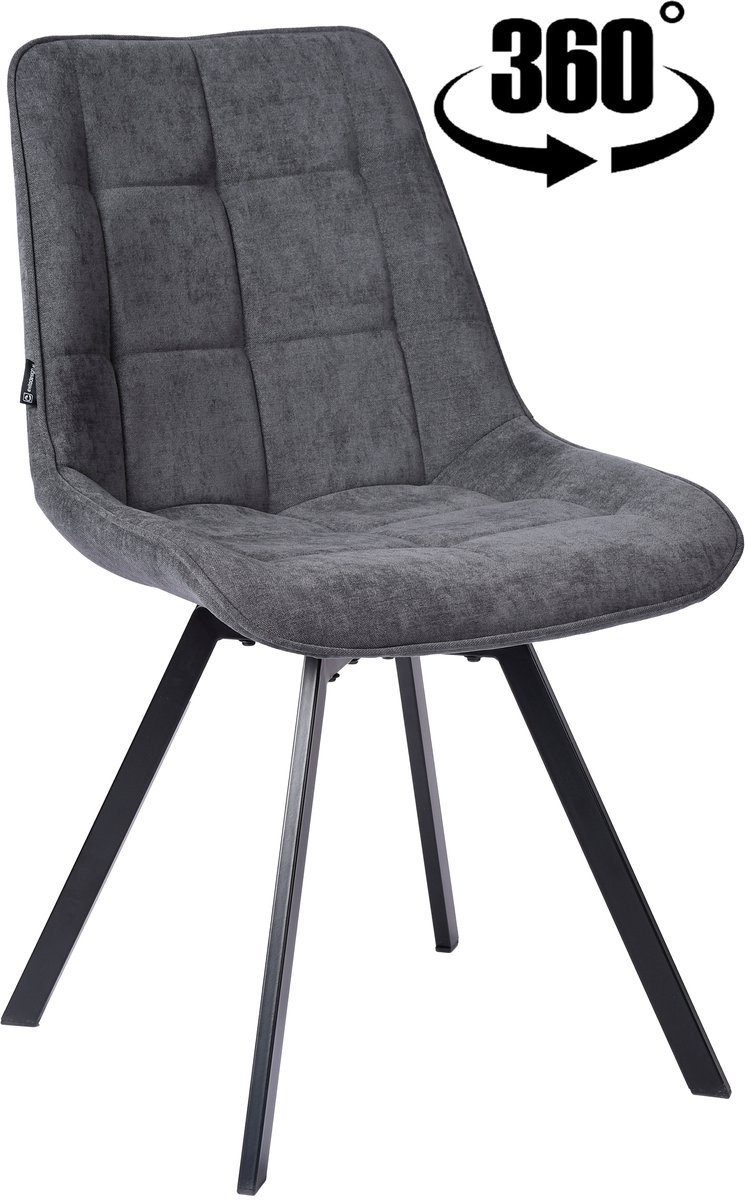 ExitoDesign LAPO Ergonomische Bureaustoel met Metalen Stijl in Grijze Stof