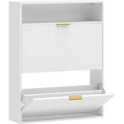 SCHUHSCHRANK Spanplatte MDF Weiß