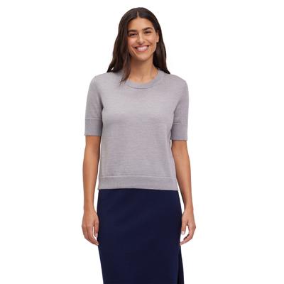Strickpullover FALKE "Pure Merino Wool", Damen, Gr. XS, light grau (3400), Pullover Strickpullover