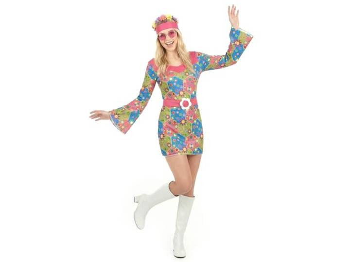 DEGUISE TOI - Hippie bloemen pak voor dames