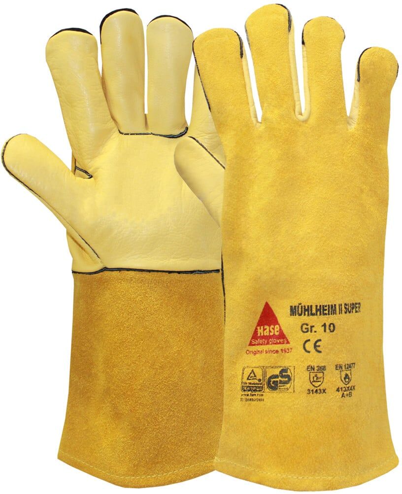 Hase Mülheim-II-Super Schweißerhandschuhe Gr.9 Rindnarbenleder, 301110-9)