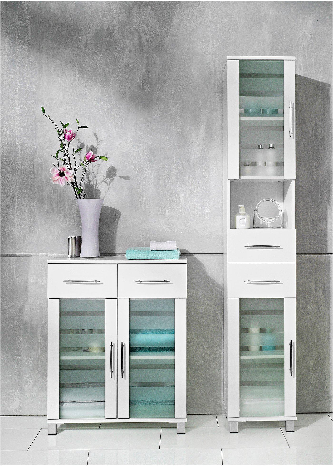 bonprix Badezimmer Hochschrank, weiß, Gr.185x34 cm, Für mehr Ordnung im Bad sorgt der schmale Badezimmer Hochschrank "Ted".