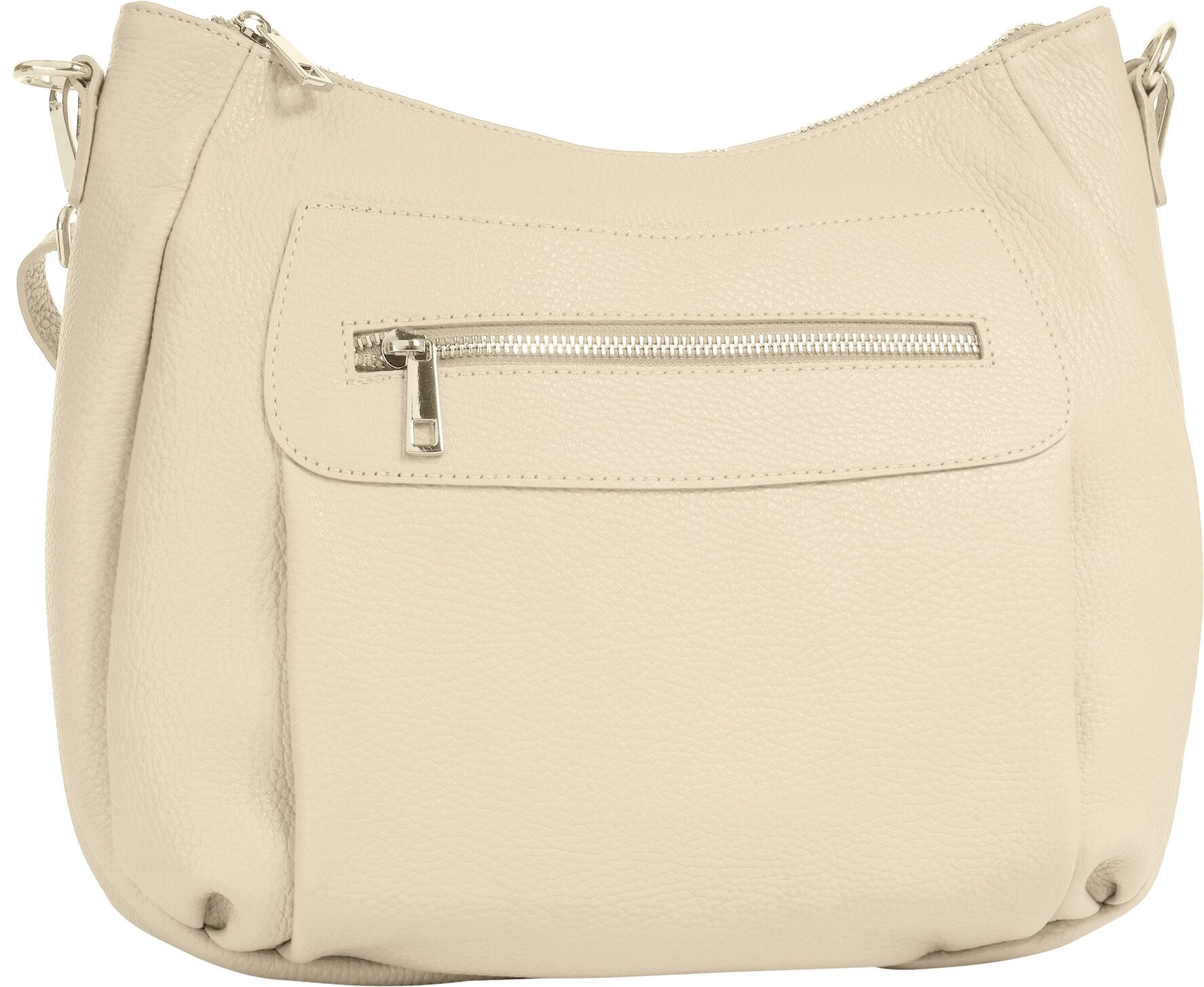 Umhängetasche SAMANTHA LOOK "SAMANTHA LOOK Damen echt Leder, Made in Italy", Damen, Gr. B/H/T: 30cm x 25cm x 7cm onesize, beige, Leder, unifarben, Taschen Umhängetasche, echt Leder, Made in Italy