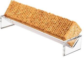 Inspire Curations Clear Acrylic Cracker Tray Rectangular Cracker Holder & Elegant Serving Display 1pcs V Shape