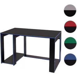 Schreibtisch HWC-J26, Computertisch Bürotisch, 120x60x76cm ~ schwarz-blau