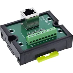 InLine RJ45 Breakout-Buchse an 9pol Schraubklemme, Hutschiene, geschirmt