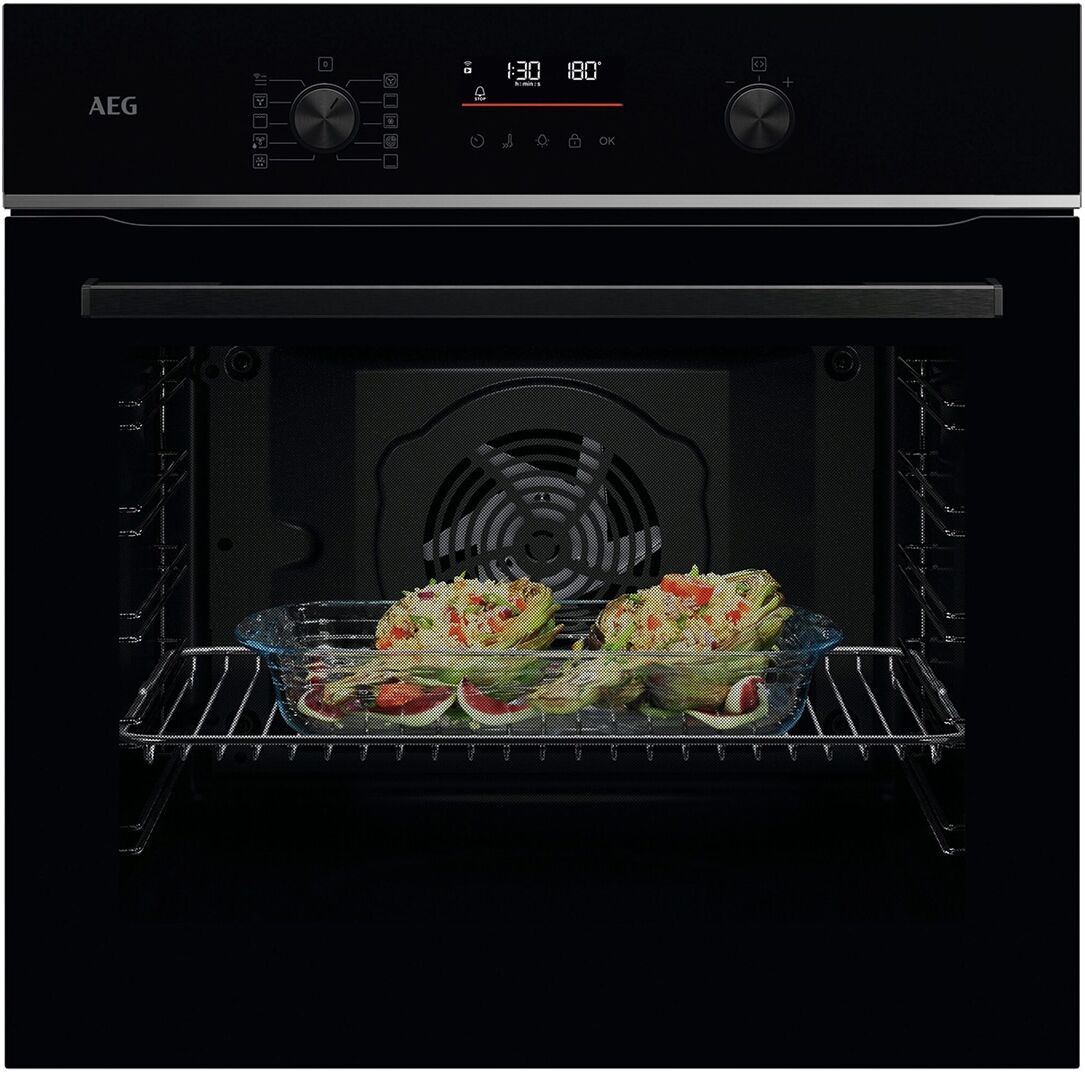 AEG Horno multifunción pirolítico con 9 funciones - GU5PB41FSB. Negro