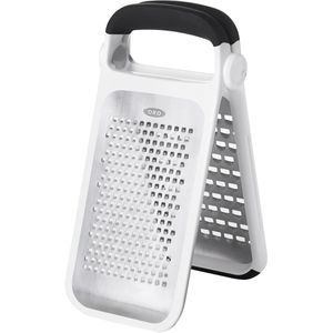 OXO Universalreibe Good Grips Doppelreibe, Edelstahl, 10,3 x 24,3 cm, spülmaschinenfest, Reibegrad grob & sehr fein