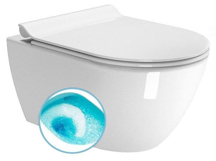 Wc Hängende - 50x36 Cm - Rimfree - Duroplast Toilettensitz - Swirlflush Spülsystem