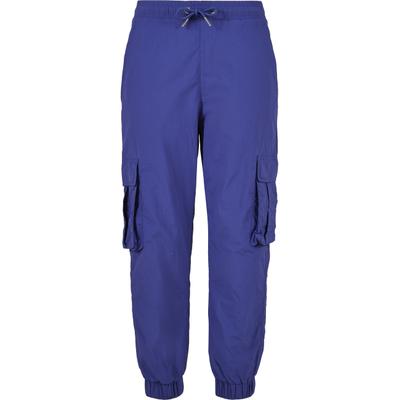 Schultertasche URBAN CLASSICS "Urban Classics Damen Ladies High Waist Crinkle Nylon Cargo Pants", Damen, Gr. S, blau (blaulila), Kunstfaser, unifarben, Taschen Schultertasche