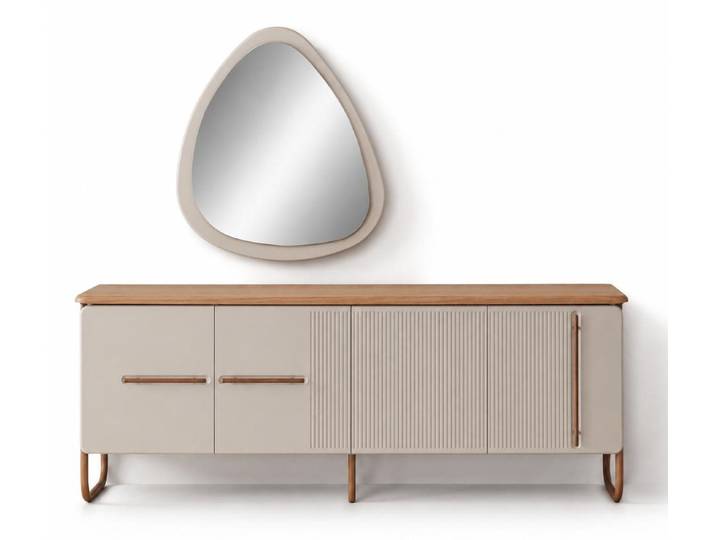 JVmoebel Konsole Konsole Modern Beige Vielseitig Stilvoll Geräumig Stabil Gepflegt (2 St), Made in Europa