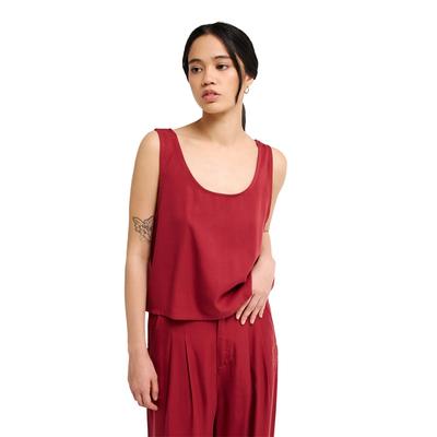 Tanktop QUIKSILVER "Vista", Damen, Gr. XL, rot (burnt russet), Obermaterial: 100% Lyocell., Tops Tanktop