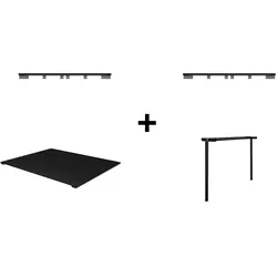 AVANTI Esstisch Erweiterung Schwarz Schwarz 153 cm