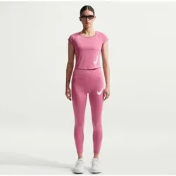 NIKE Damen T-Shirt W NK TEMPO SWOOSH RUN DF SS, Größe L in Schwarz Schwarz
