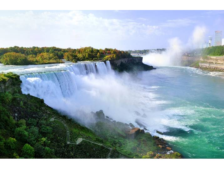 Fototapete PAPERMOON Nagara Falls , bunt, B:5m L:2,8m, Vlies, Tapeten, Fototapete