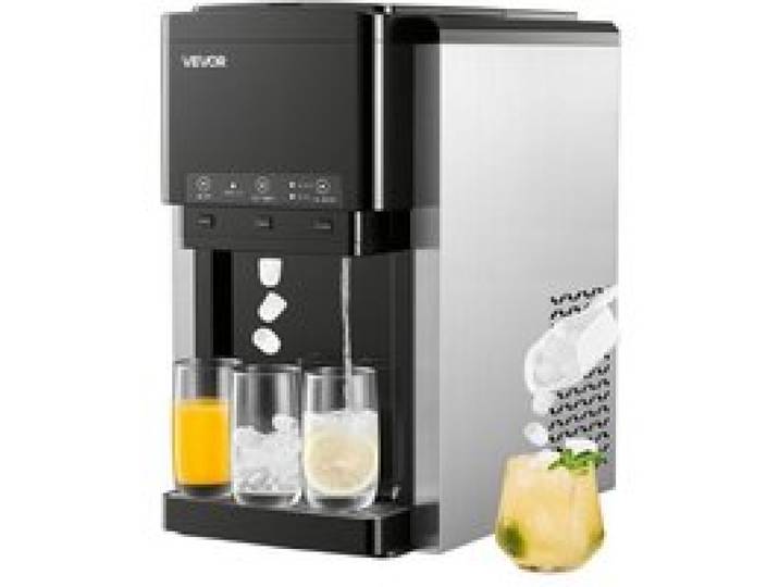 Distributeur dEau 3-en-1 avec Machine à Glaçons et Broyeur à Glace Fontaine à Eau à Poser pour Fête Cuisine Maison Bureau