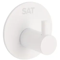 SAT Haken Montage ohne Bohren Weiß Edelstahl HACEKNALEP1KB