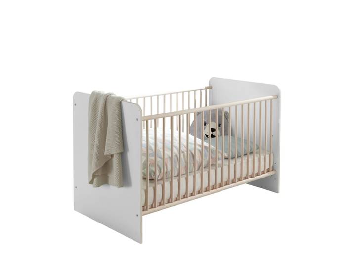 Babybett PRIZZI weiß/ braun