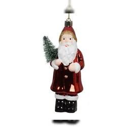 Christmas Decorations Christbaumschmuck Kunststoff 15cm Weihnachtsmann Figur Bruchfest Weihnachtsbaum Anhänger Weihnachten Weihnachtsbaumschmuck Santa Claus Nikolaus Rot