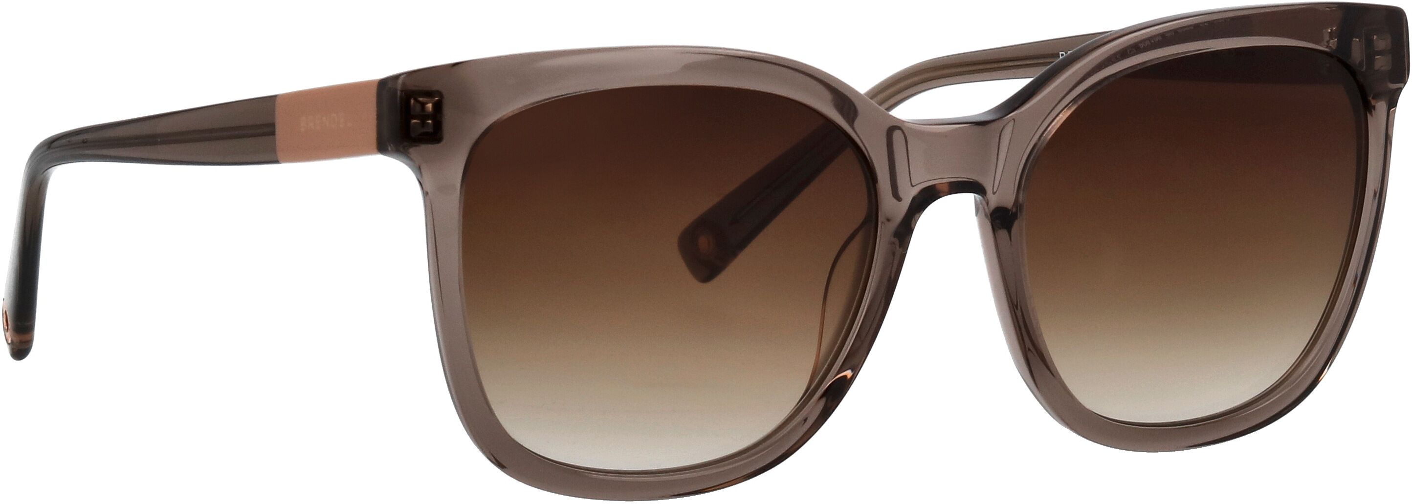 Sonnenbrille BRENDEL EYEWEAR, Damen, transparent (braun transparent), leicht transparent, Sonnenbrillen Sonnenbrille, Schmetterlingsform, Vollrand, Verlaufstönung, taupefarbener Rahmen braun transparent Einheitsgröße