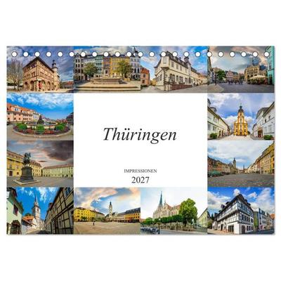 Thüringen Impressionen (Tischkalender 2027 DIN A5 quer), CALVENDO Monatskalender