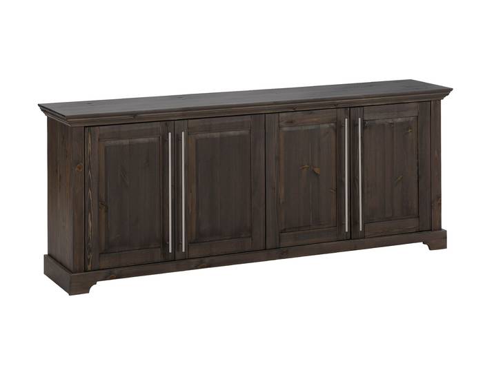 Kommode GOODPRODUCT Melissa, Sideboard , grau, B:171cm H:70cm T:39cm, FSC-zertifiziertes Massivholz, Sideboards, Kommode, aus massiver Kiefer, FSC 4-türig, Breite 171 cm
