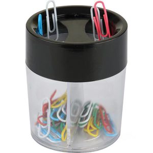 Alco Büroklammerspender 2218, magnetisch, mit 30 Klammern, transparent