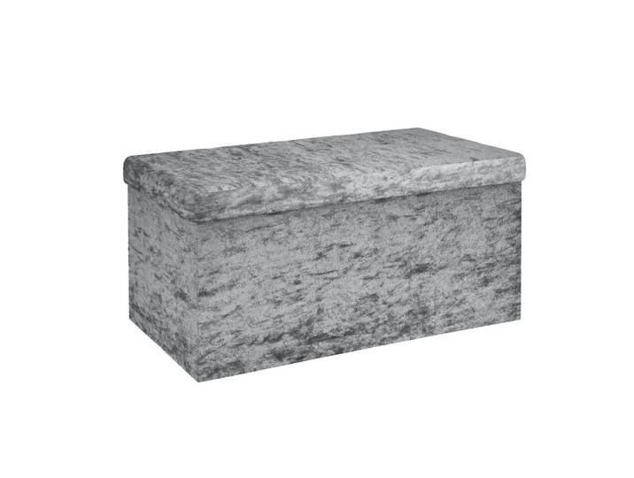 SITZBANK Faltbar mit Samtbezug 76/38/38 cm (Grau)
