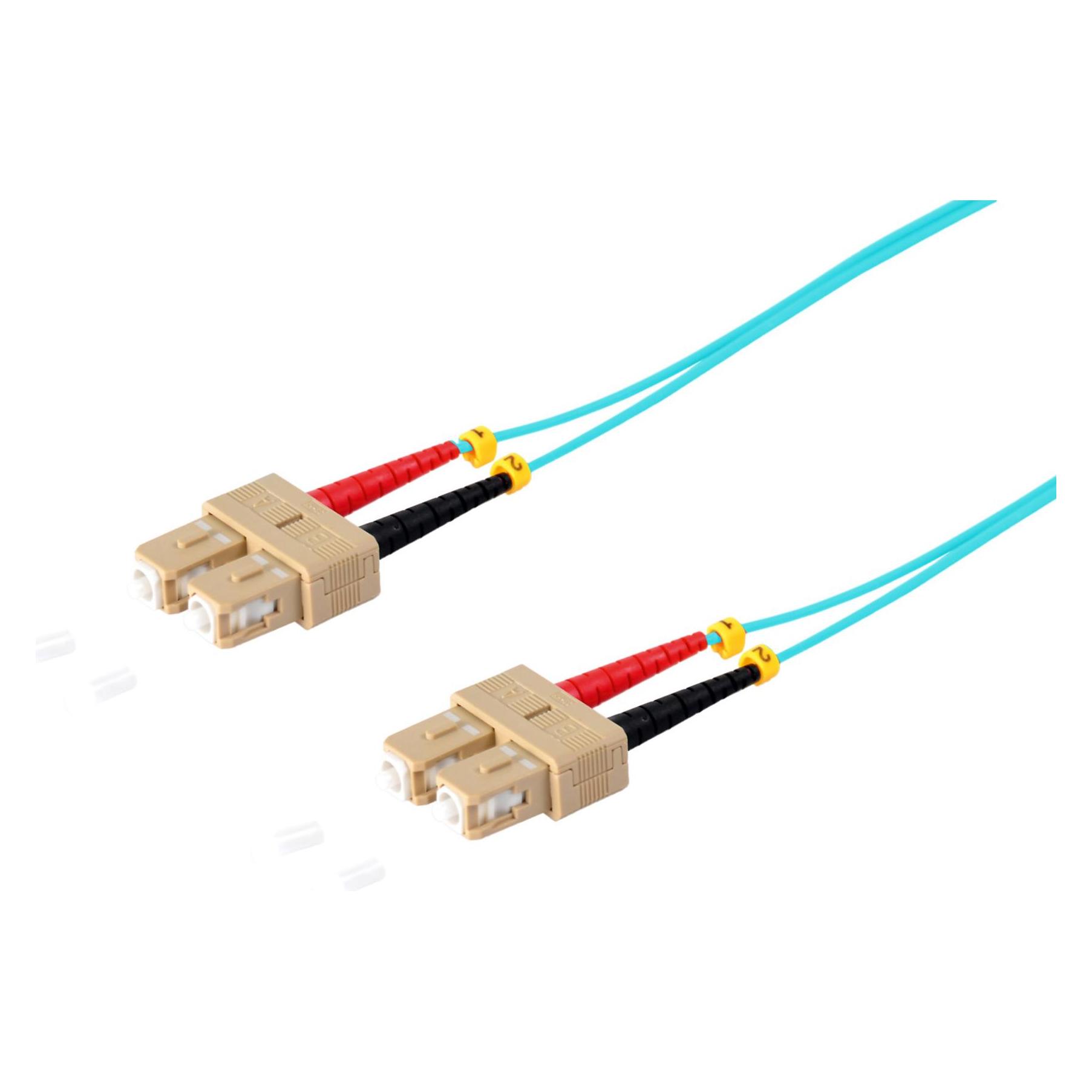 Shiverpeaks S/CONN maximum connectivity LWL-Duplex Patchkabel SC/SC 50/125µ, OM3, aqua, 3,0m (3 m) (77923/3)