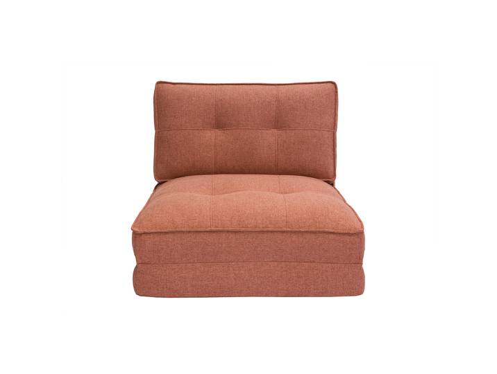 Chauffeuse 1 place convertible en tissu terracotta SALLY