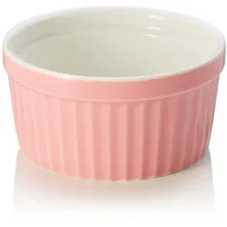 42x Ragout Fin, Ø 9 cm, 130 ml, rosa, Set, Porzellan