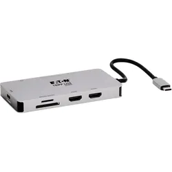 Eaton Tripp Lite Series USB Docking Station USB-C Dual Display 4K 60Hz HDMI grau