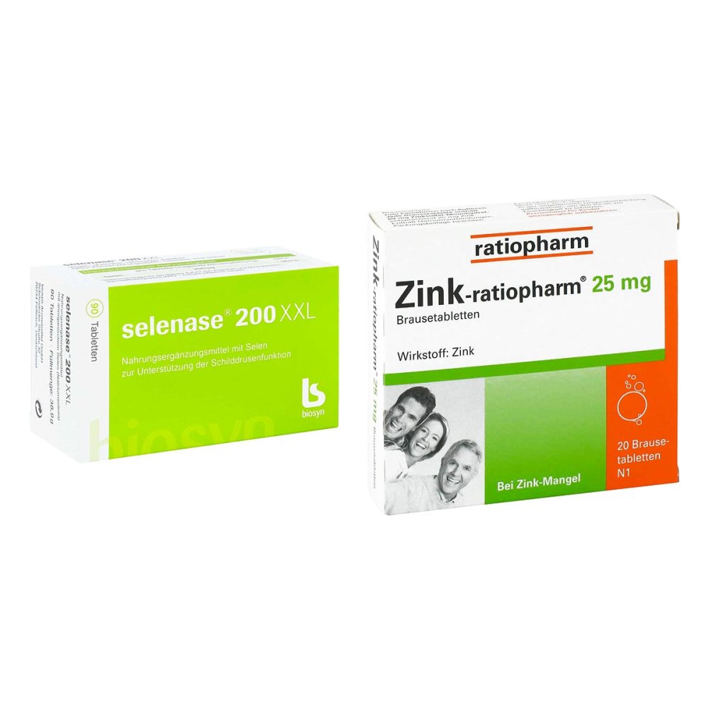 Selenase 200 XXL Tabletten + Zink-ratiopharm 25mg 08107536