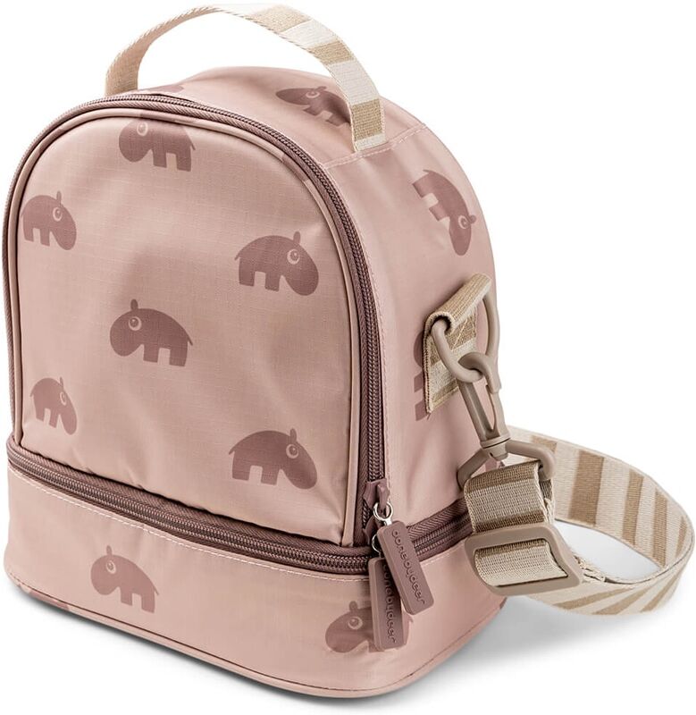 Done by Deer Bolso isotérmico doble compartimento y asa transporte. Rosa Amor niño
