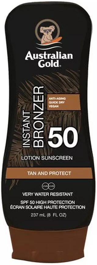 Australian Gold - SPF 50 Lotion with Bronzer, Lotion + Bronzer LSF 50, 237 ml