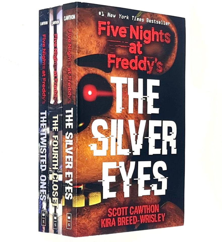 Scholastic Five Nights at Freddy's 3 Books Collection Set by Scott Cawthon - The Silver Eyes, The Twisted Ones, The Fourth Closet - Young Adult Paperback - Ages