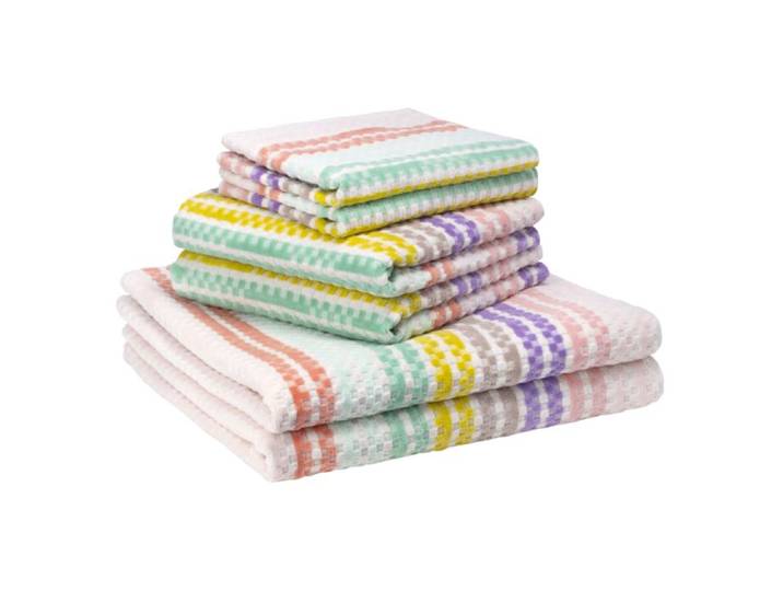 Frottierwäsche Alana in farblicher Würfeloptik – 70x140 cm