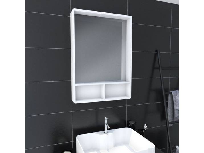 Miroir salle de bain 50x70cm avec étagères - NORDIK HYLLA