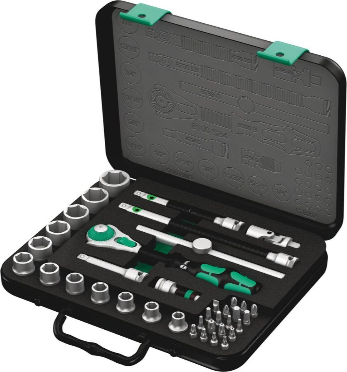 Wera Zyklop Speed 3/8 inch ratelset met metrische bits, 8100 SB 4