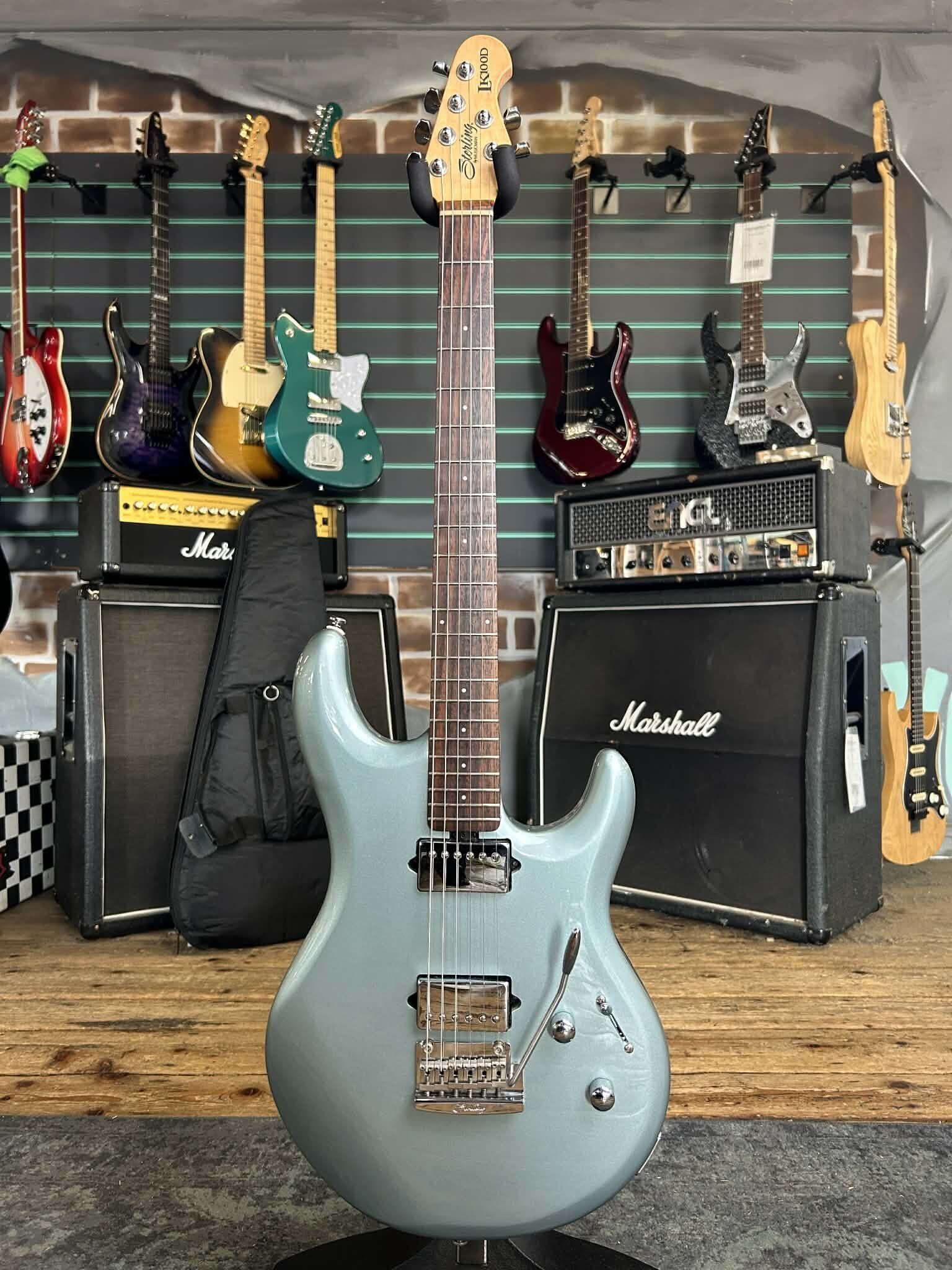Sterling By MusicMan Sterling by Music Man LK100D Luke Blue Electric Guitar   blue - Refurbished