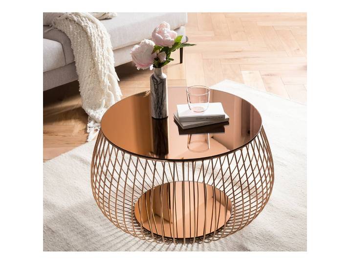 Couchtisch Pino Ø 72cm Kupfer/Kupfer