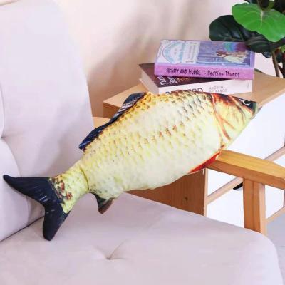 Uplift Essentials Plush Catnip Simulated Fish Throw Pillow Toy style 1 11.8 In
