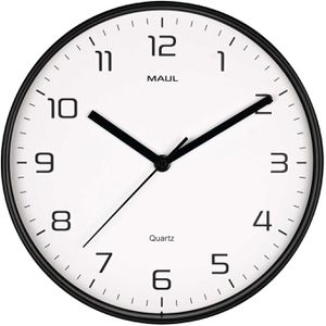 Maul Maul Wanduhr  drip, Kunststoff, analog, Quarzuhr, Ø 25,5 cm, schwarz, lautlos