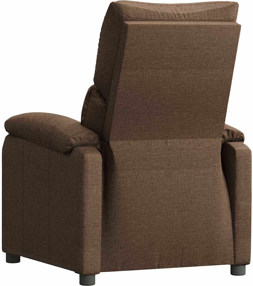 vidaXL Fauteuil inclinable Marron Tissu