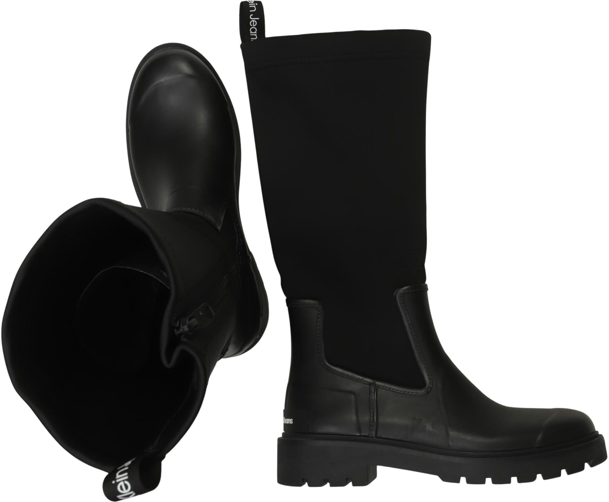 Calvin Klein Jeans Damen Stiefel, Schwarz, Gr. EU 42, Kunstleder - Second Hand